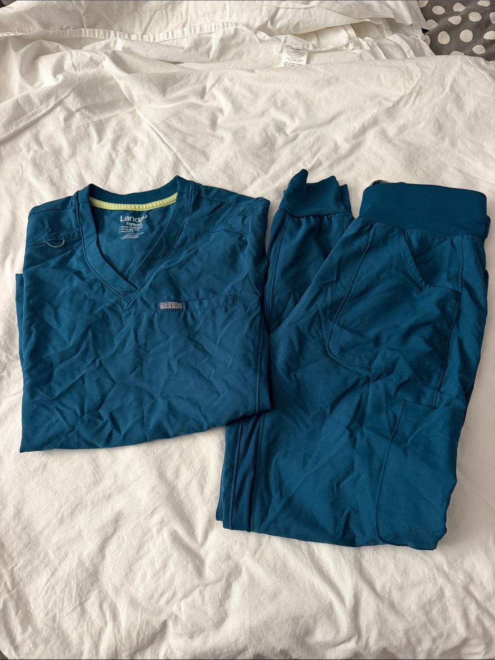 Landau Teal Jogger Scrub Set